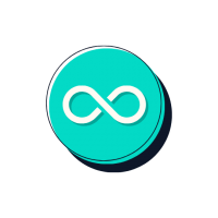 An infinity symbol in a circle